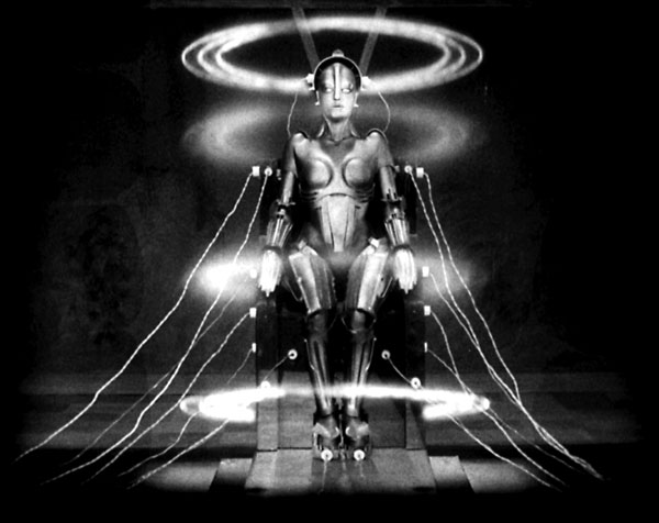 [Human Being in an Inhuman Age] Photo credit: Photo credit: Metropolis (1927 Germany), directed by Fritz Lang. Shown: The Robot/Brigitte Helm Credit: UFA/Photofest copyright UFA
