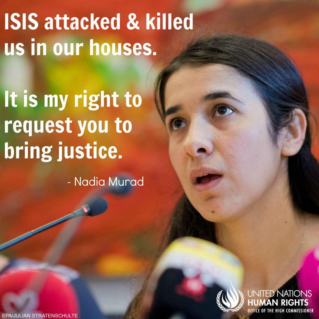 [Special Talk: Nadia Murad Basee Taha to Speak on the Yazidi Genocide and Sexual Slavery] 