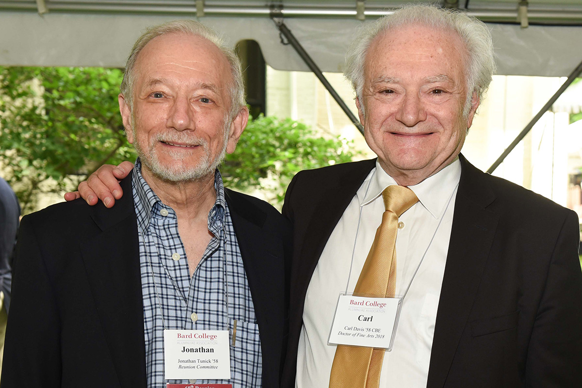 Jonathan Tunick &rsquo;58 and Carl Davis &rsquo;58 at their 60th Reunion. Photo by China Jorrin &rsquo;86; Read More in the&nbsp;New York Times