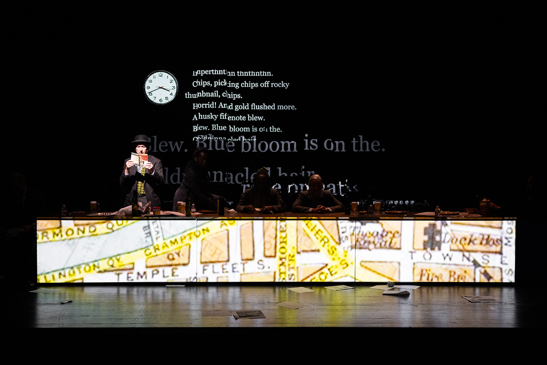 Vin Knight and the Company of Elevator Repair Service’s Ulysses. Photo by Maria Baranova