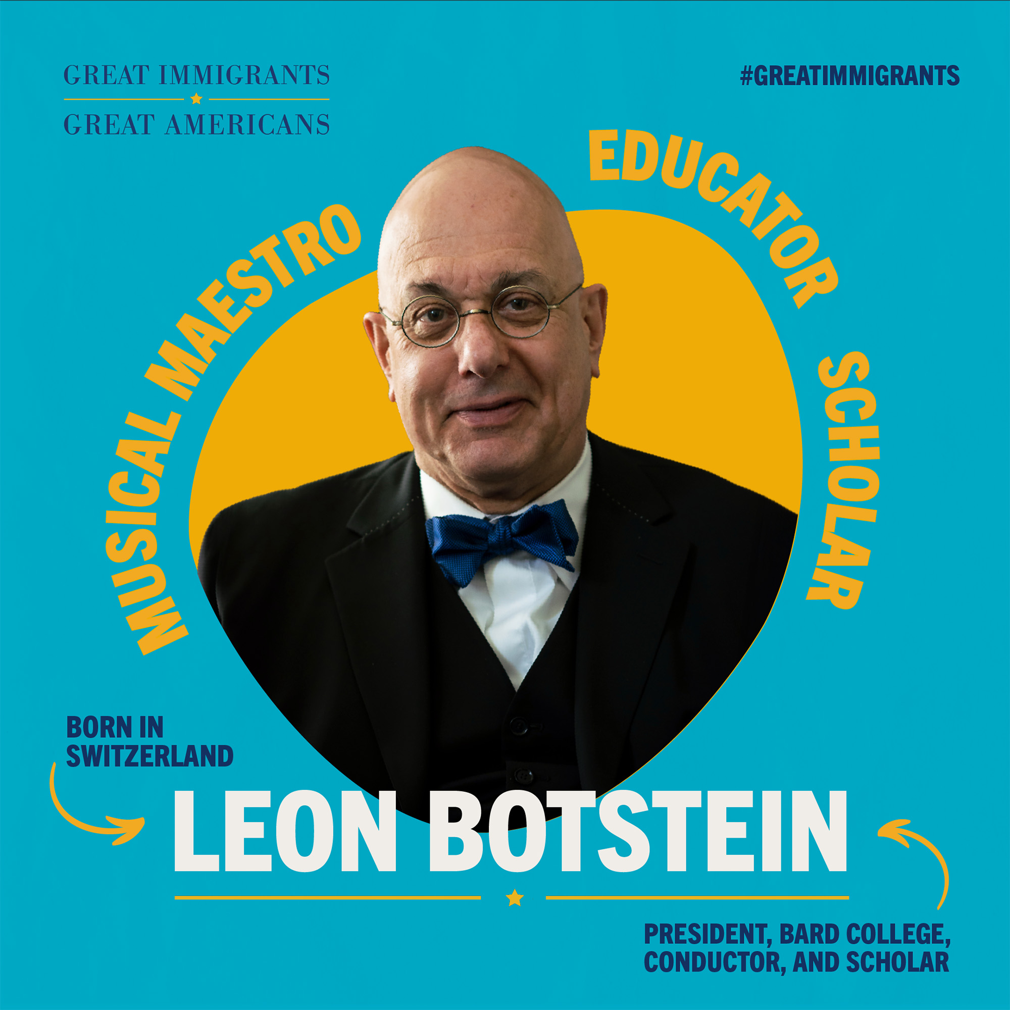 Bard College President Leon Botstein. Graphic courtesy the Carnegie Corporation