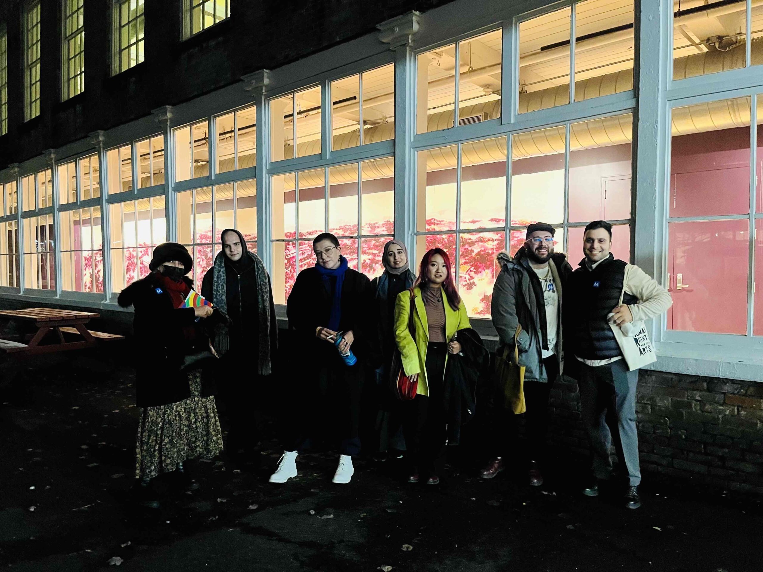 Students standing outside of Mass MoCA