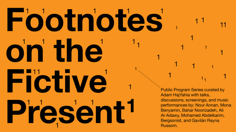 Orange poster with text 