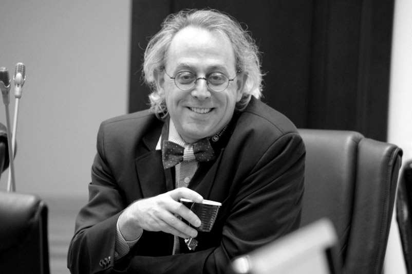 Professional photo in black and white of Roger Berkowitz.