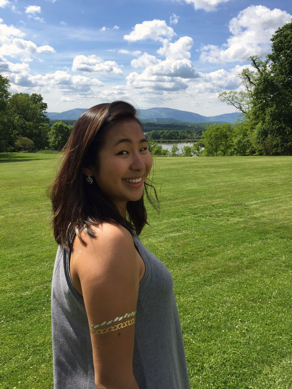 Bard College student&nbsp;Sara Xing Eisenberg&nbsp;at Blithewood Manor on the Bard Campus.