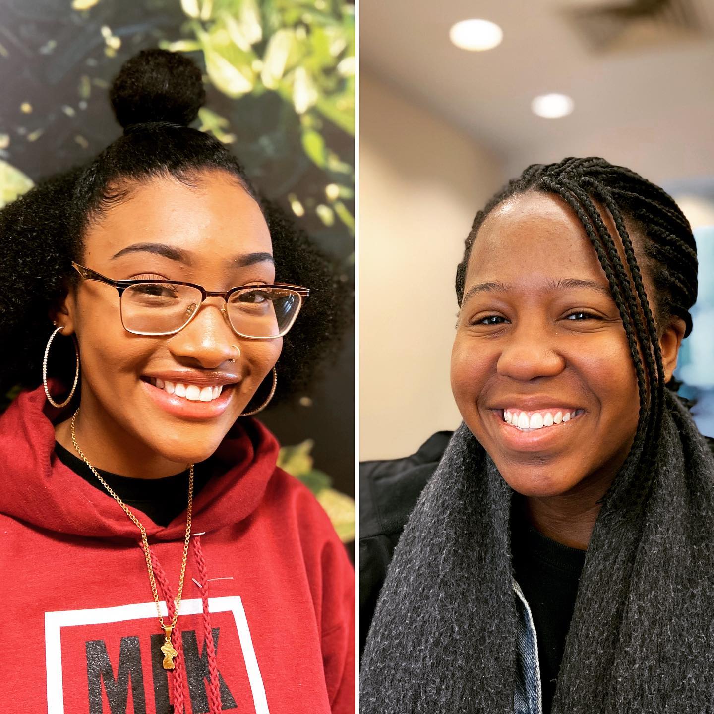 MLK Day Fellows Daniella Mingo and Mikalah Jenifer (L&ndash;R).