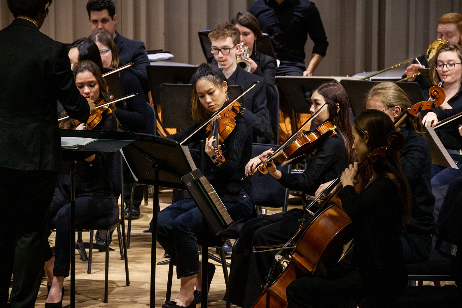 Orchestra performs at the Bard Benefit Concert for the Coronavirus. Photo by& Rock Huang &#39;20