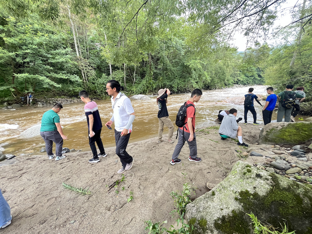 Bard College Environmental Summer Camp Students in&nbsp;Old Creek Nature Reserve in Sichuan Province, China.