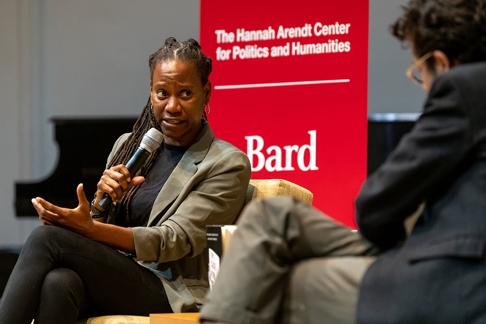 Author Myisha Cherry discussed rage as a&nbsp;necessary force in the fight against racism. Photo by Karl Rabe.