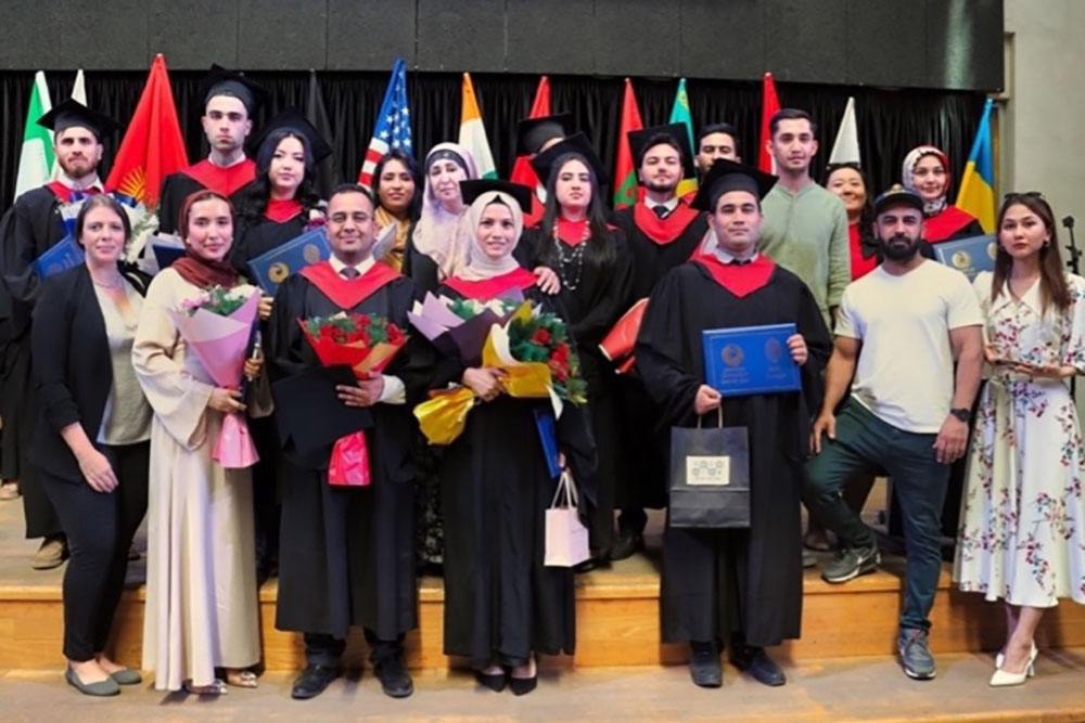 Afghan students graduating at AUCA, June 1, 2024