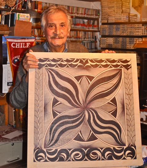 Chilean artist Manuel Guerra Mártis. Photo by Antonio Flores-Lobos 