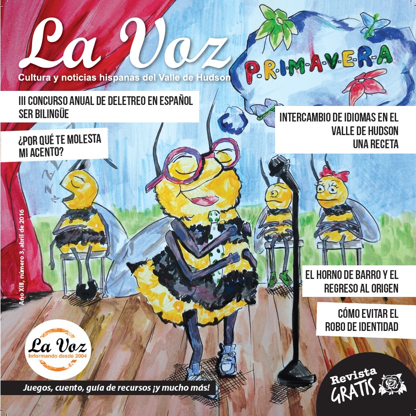 Imagen de la portada de La Voz de abril 2016, por la ilustradora Maria Scrudato.