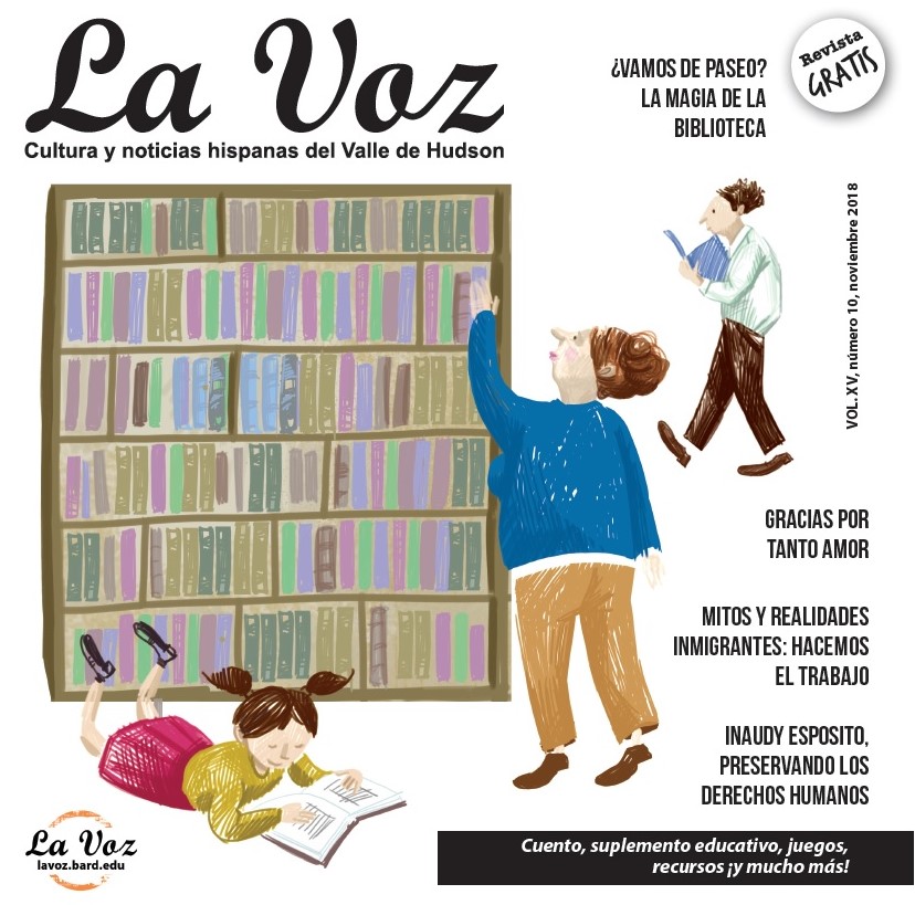 Imagen de la portada de La Voz de noviembre 2018 por la artista Pila Roca Requena