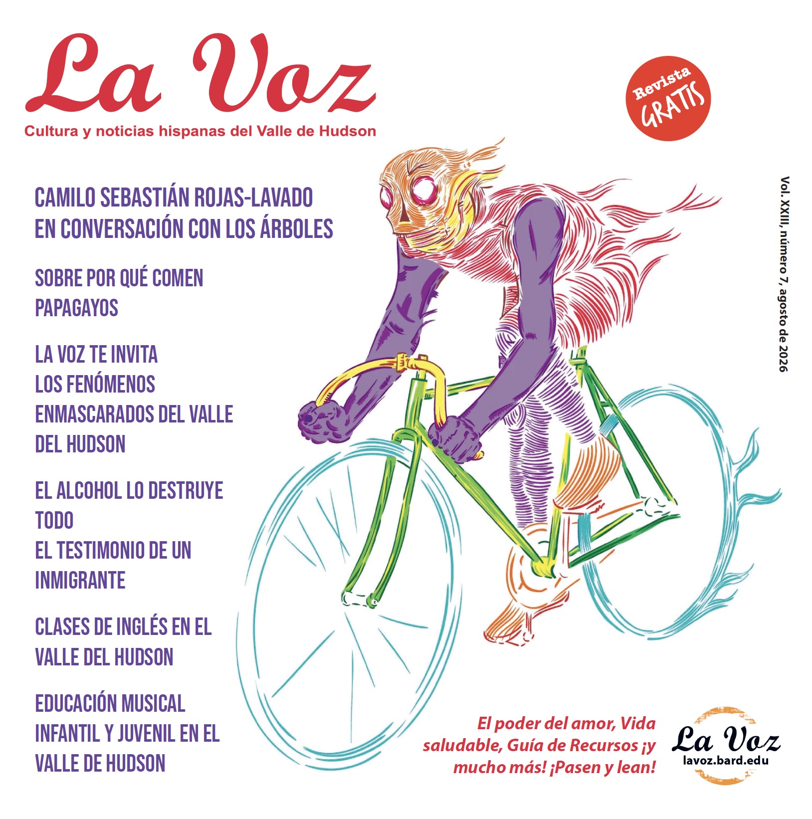 Imagen de portada de La Voz de agosto 2026, ilustraci&oacute;n de Camilo Sebasti&aacute;n Rojas-Lavado